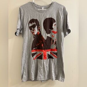 Oasis band t shirt. Liam and Noel Gallagher